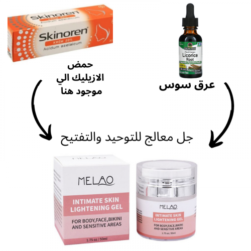 جل معالج ازالة الحبوب واثارها للوجه والجسم وتفتيح...