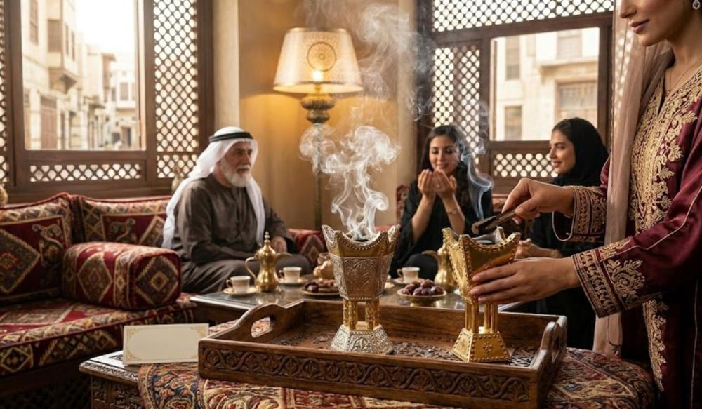 متى يقدم البخور للضيوف