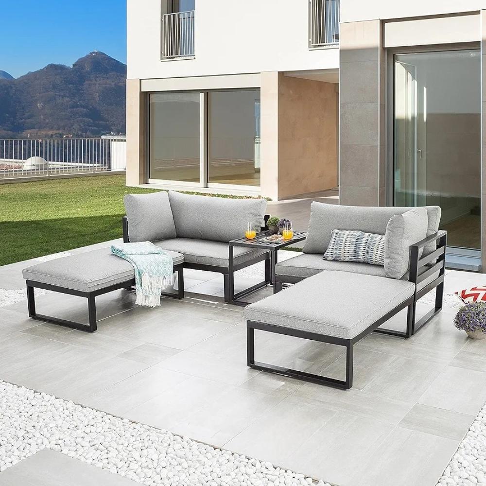 طقم جلوس معدني 5 قطع