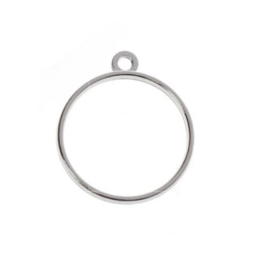 تعليقة معدنيه دائرية (حبه) فضي