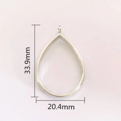 تعليقه معدنية دمعه (حبه)فضي