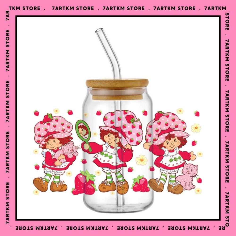 كاس زجاج - strawberry shortcake 2