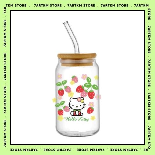 كاس زجاج - hello kitty