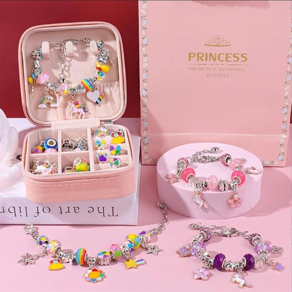 Style Girlz Unicorn Jewellery Making Kit for Girls - Kids Bracelet Making  Kits for Girls - Bracelets, Necklaces