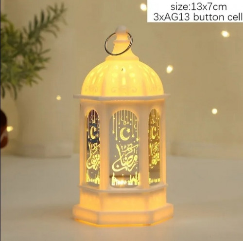 XISOBO LED Ramadan Lanterne Blanc Chaud 3D Holographique Star