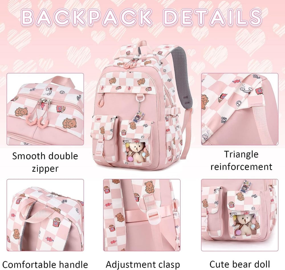 Cute pink online backpacks