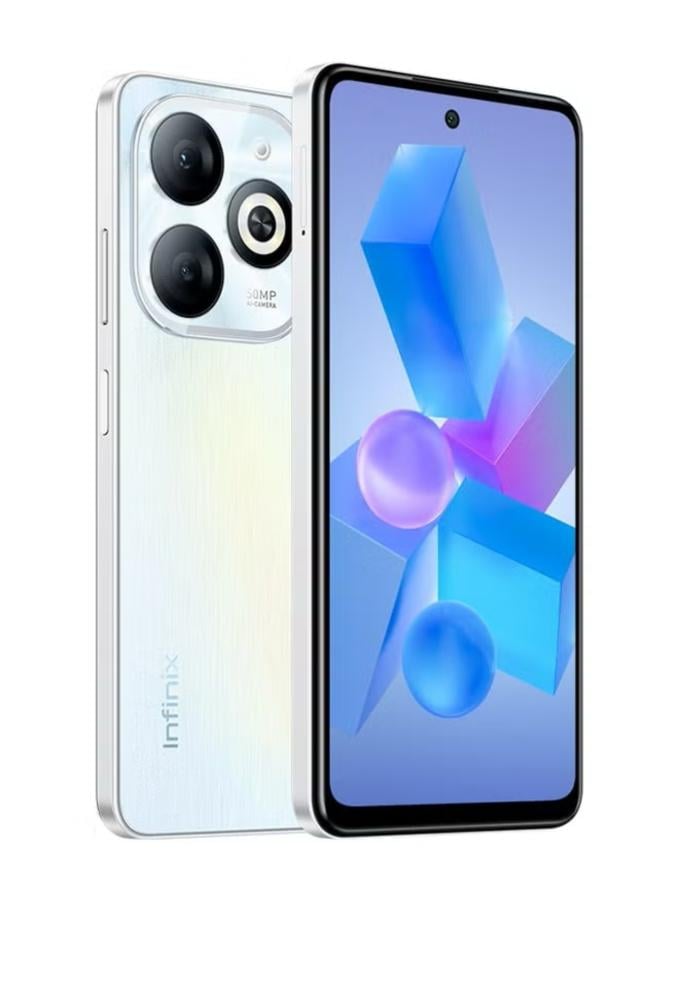 هاتف ذكي 8 برو ثنائي الشريحة لون جالاكسي أبيض 4+4 جيجابايت وسعة 128 جيجابايت ويدعم تقنية 4G - إصدار الشرق الأوسط