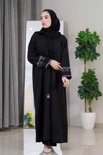 عباية بتدخيلات تطريز ع اليدين