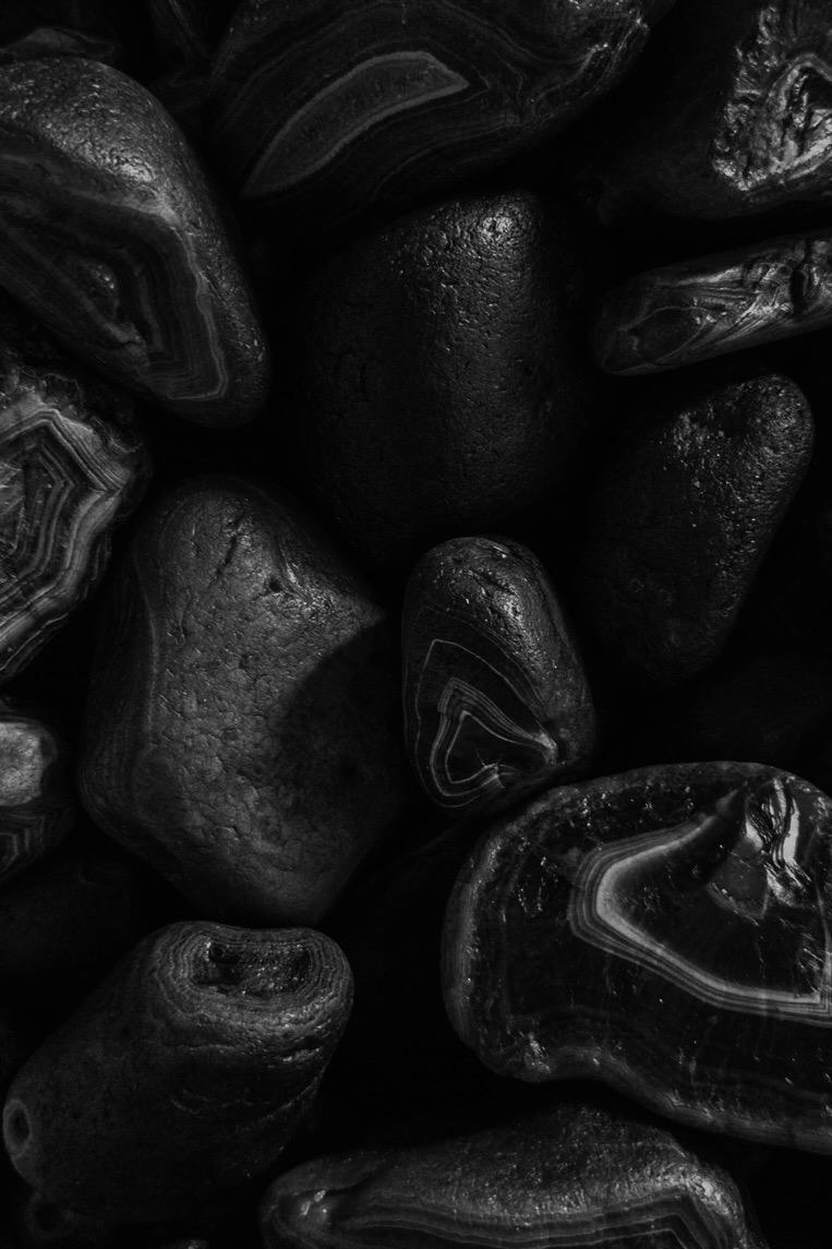 سوار حجر العقيق الأسود الثلاثي