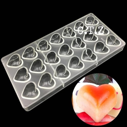 قالب شوكولا قلب بلاستك