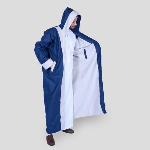 فروه رجالية دبل فيس كحلي ابيض