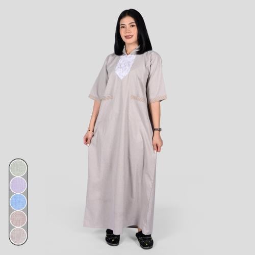 زي عاملة منزلية باكمام كاروهات