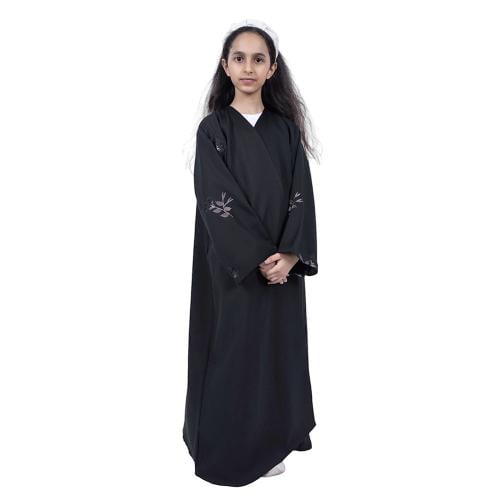 عباية لف سوداء عصرية للبنات
