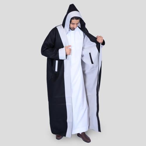 فروه رجالية دبل فيس اسود ابيض