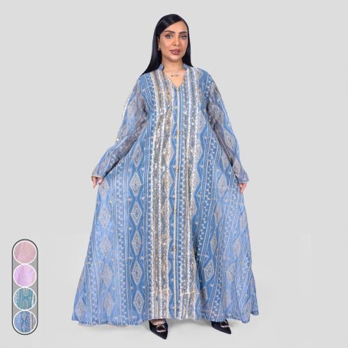 جلابية مطرزة فاخرة بتصميم انيق و مريح