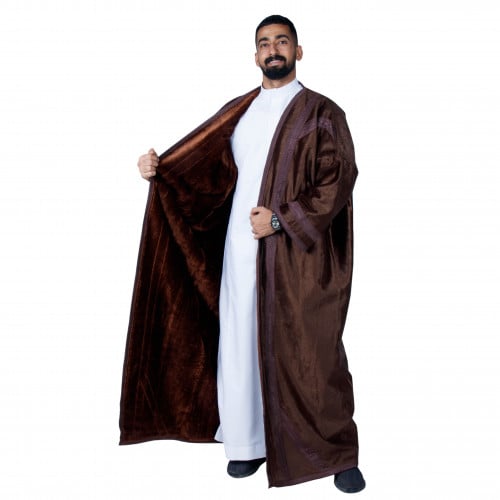فروة رجالي مخمل بتطريز مميز
