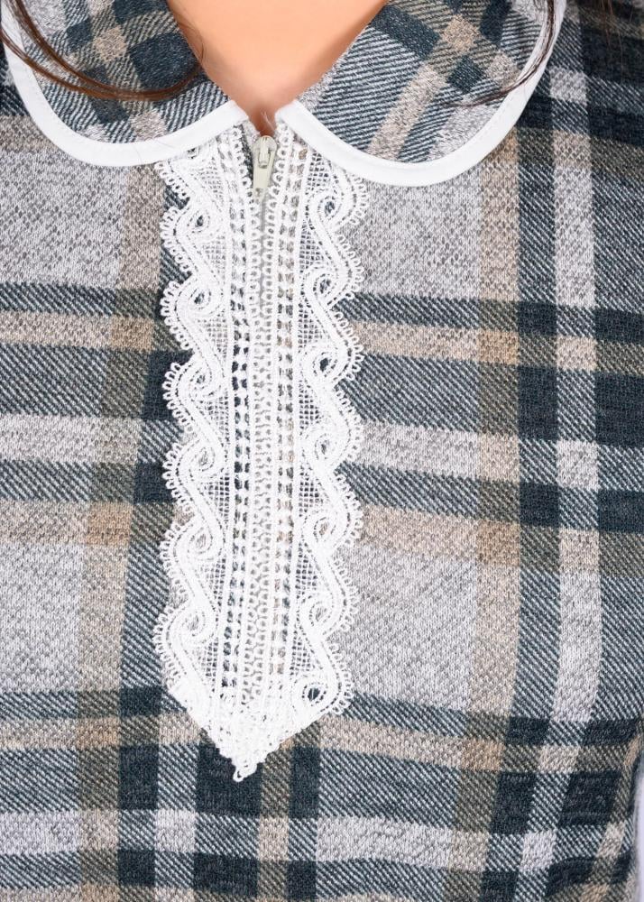 يونيفورم عاملات مخملي 3 قطع مع جيوب أمامية