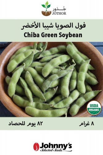 بذور فول الصويا شيبا الأخضر "إيدمامي" - Chiba Green Organic Soybean Seed