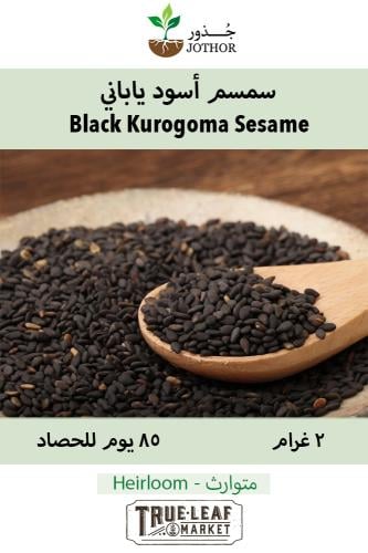 بذور سمسم أسود ياباني - Black Kurogoma Sesame Seeds