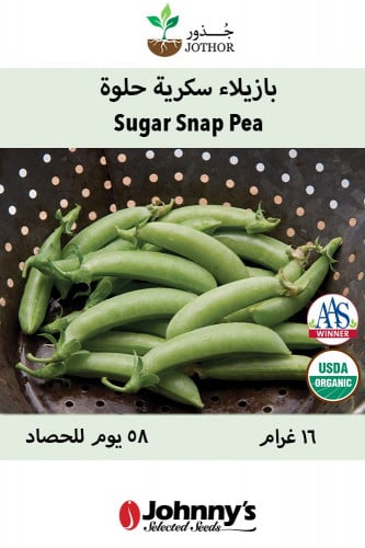 بذور بازيلاء سناب سكرية حلوة - Sugar Snap Organic Pea Seed