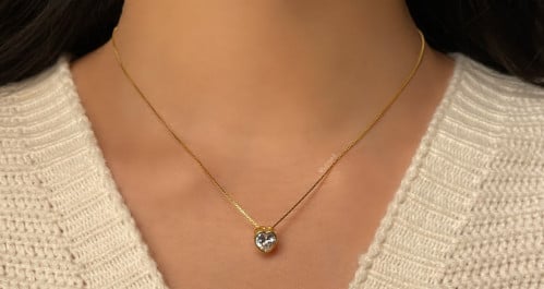 Heart necklace "Gold"