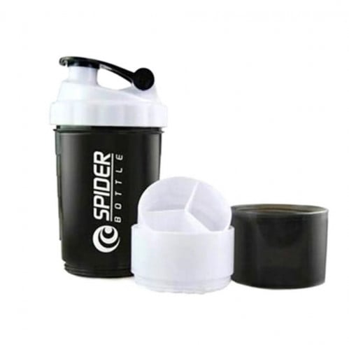 Shaker 500 ml مع حافظة حبوب ومخزن للبودره