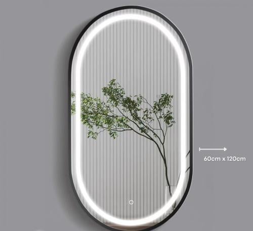 مرايا ( 60*120 ) بإضاءة LED لونين - أسود مطفي