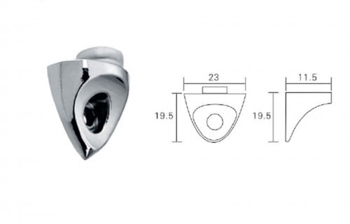 حامل زجاج لون كروم