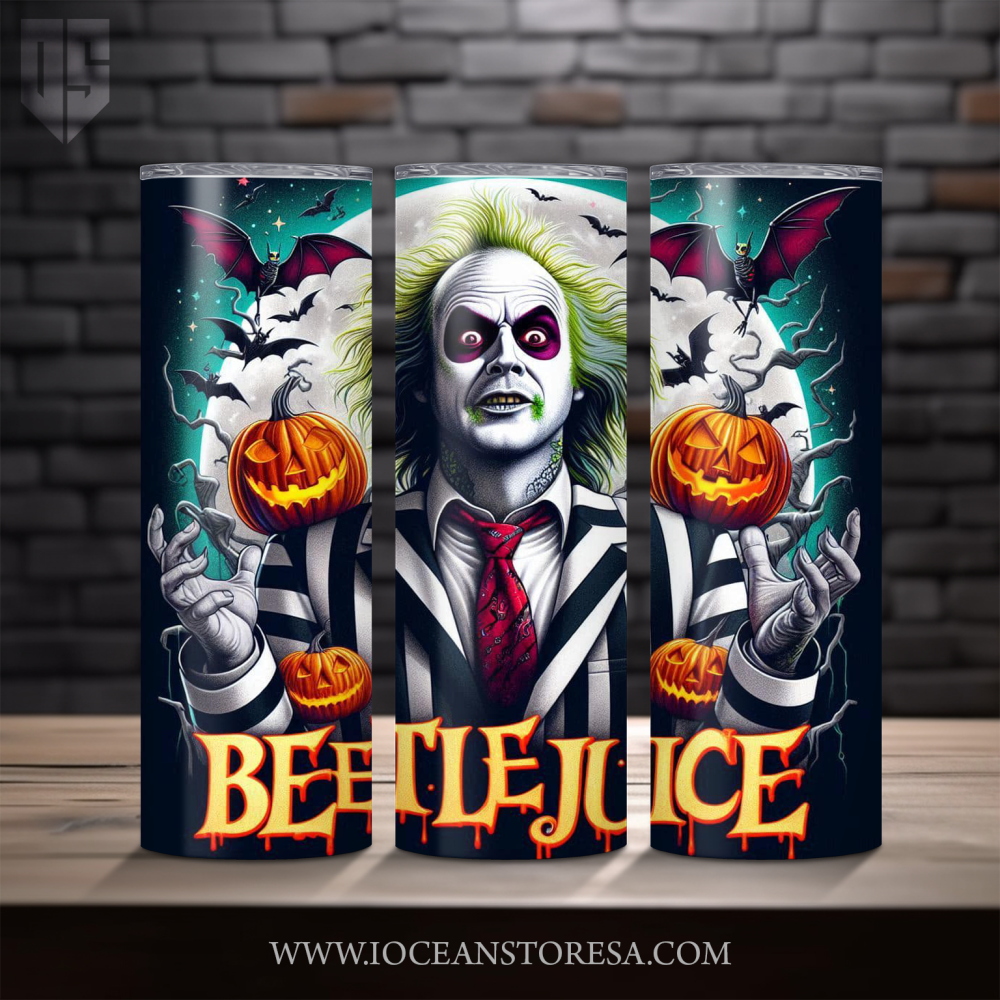 ‏Tumbler / ترافل مق سعة 20 أونصة -  تمبلر - شخصيات مرعبة - horror movie characters - Beetlejuice