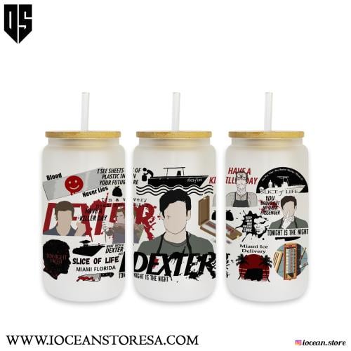 كوب زجاجي بغطاء خشبي و مزاز زجاجي Dexter -دكستر