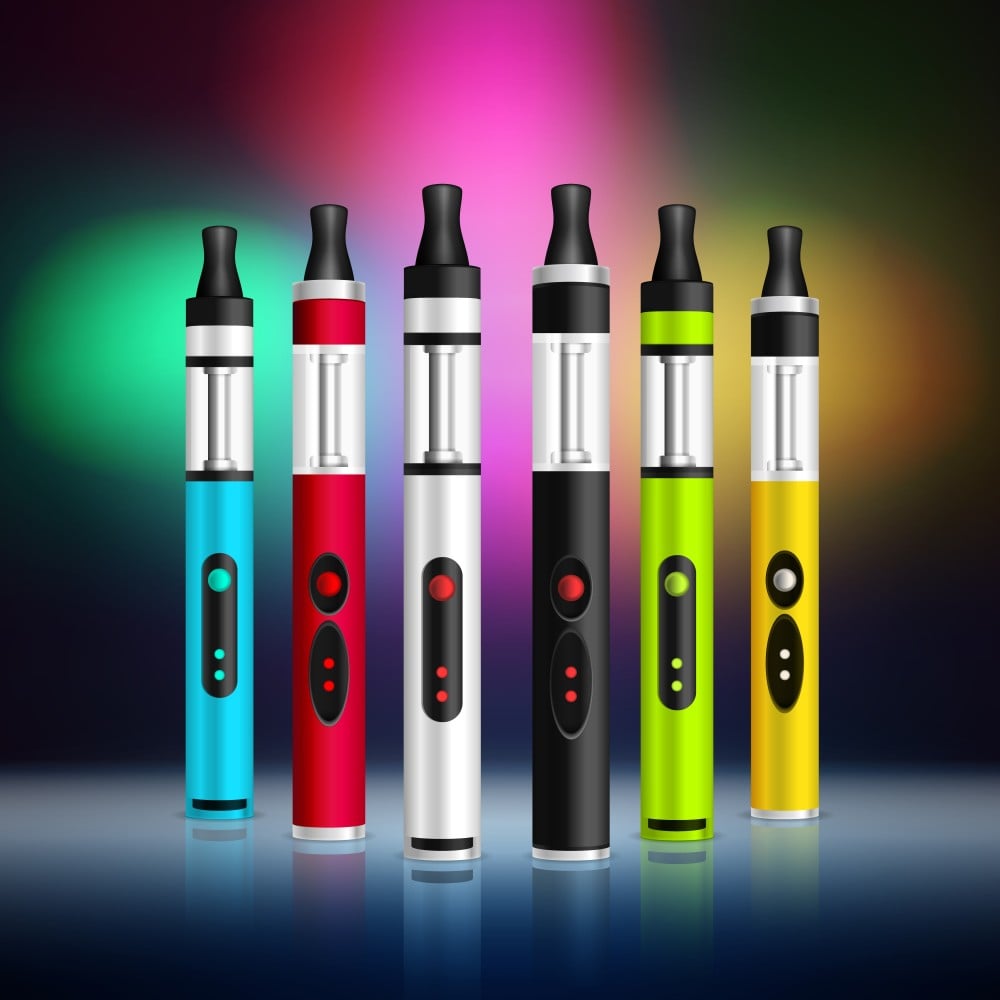 Comparison of e-cigarettes, e-hookahs, and different vaping systems
