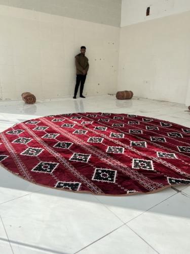 فرشه دائري 3 في 3 تايلندي جلد ضد الماء