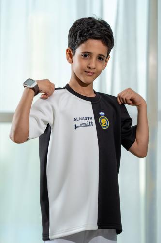 تيشرت النصر بلون أبيضxأسود