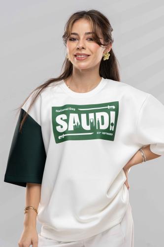 تيشرت اليوم الوطني نسائي KSA34