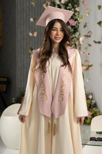 طقم عباية تخرج (بيجXوردي)