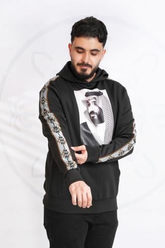 بلوفر التأسيس رجالي بطباعه صور ولي العهد وتدخيلات...