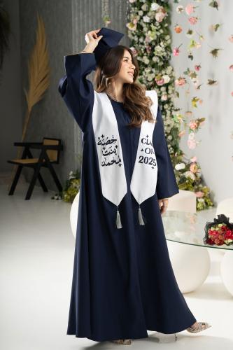 طقم عباية تخرج (كحليXأبيض)