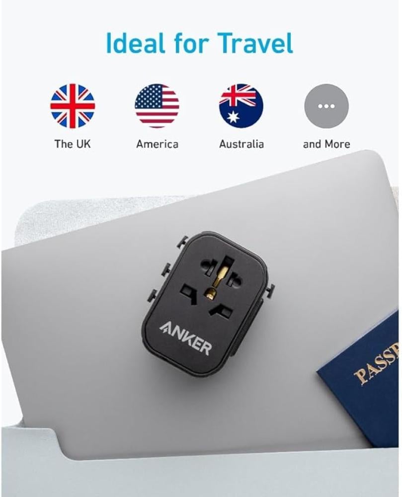 فيش سفر متعدد 30 وات UCB-C أسود من انكر