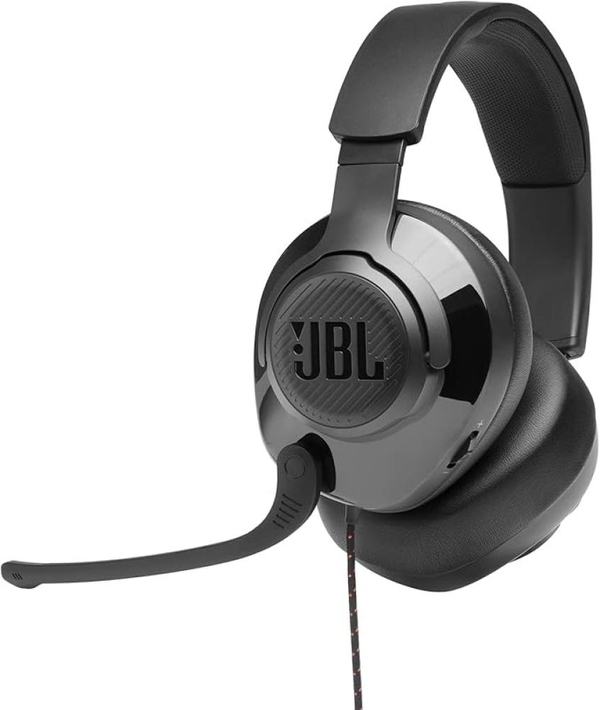سماعة JBL QUANTUM راس لاسلكية هايبرد للالعاب فوق الاذن من كوانتوم 300 مع ميكروفون قابل للطي بالتركيز الصوتي صوت مكاني واقعي من رغوة الذاكرة متوافقة مع الكمبيوتر واجهزة تشغيل العاب الفيديو 300BLKH HGG,K أسود