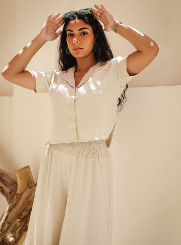Linen High-waist Pants L275