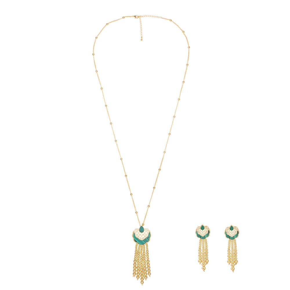 طقم مطلي بالذهب من متجر اكسترا أوردنري - extra ordinary