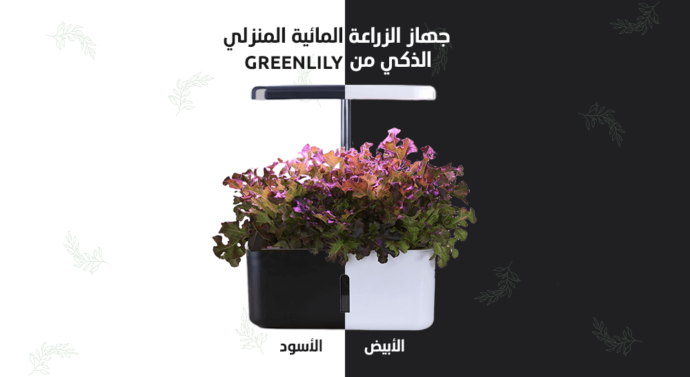 جهاز زراعة مائية منزلي ذكي أبيض أو أسود