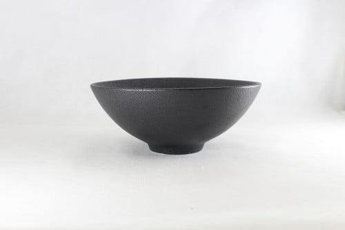 زبدية سلطة بورسلان اسود خشن 22 سم