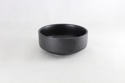 صحن شوربة بورسلان اسود خشن 12 سم