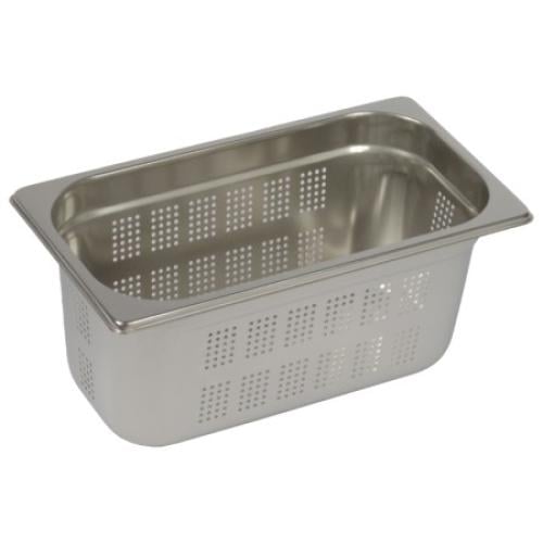 حوض سخان استيل 1/3 مخرم عمق 15 سم  ( ثقيل )