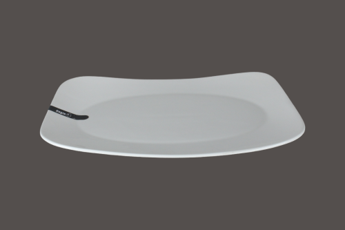 صحن بورسلان مستطيل كريمي