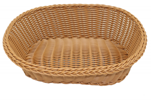 سله خبز مستطيل بني