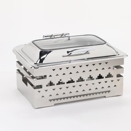 سخان بوفيه مستطيل 9 لتر مع قاعدة لون فضي