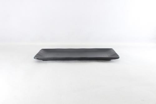 صحن مستطيل ميلامين اسود