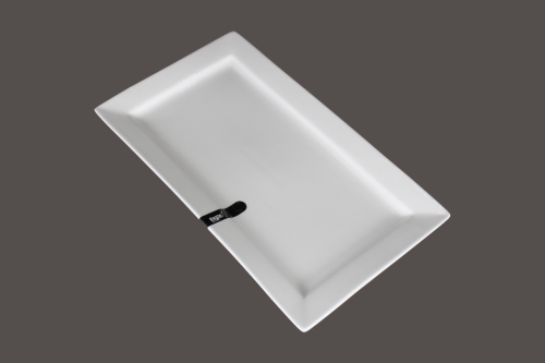 صحن بورسلان مستطيل كريمي